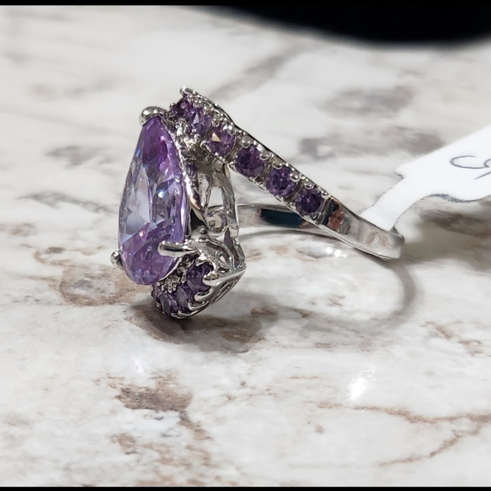 New Light Purple Gemstone Ring - Picture 2 of 6